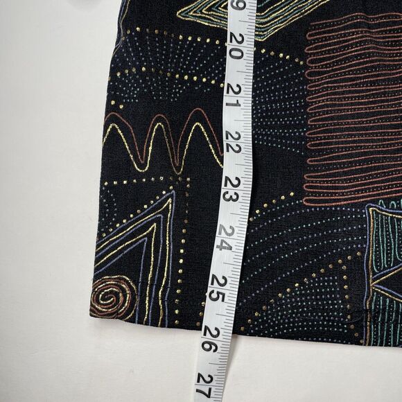 Vintage 90's Abstract Blouse Metallic Paint Sz S Art to Wear Grunge Boho Retro - Picture 5 of 12